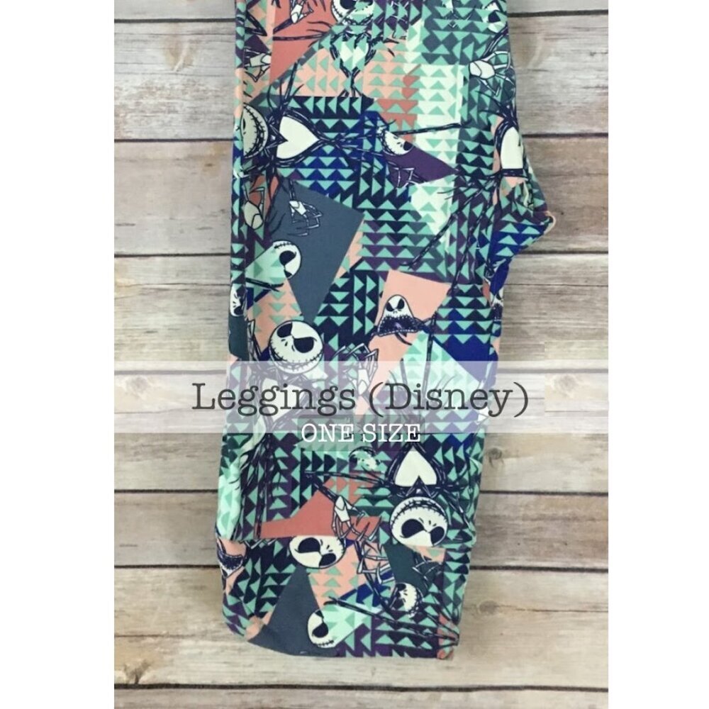 NWT OS LuLaRoe leggings Nightmare Before Christmas Disney Villains NBC Jack